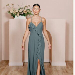 Revelry Paloma Bridesmaid Dress in Eucalyptus - Never Worn